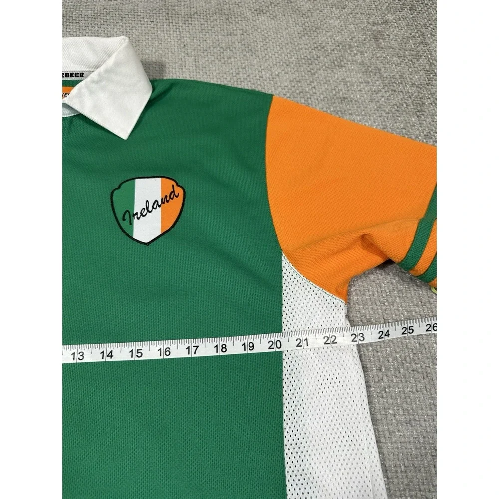 Croker Ireland Rugby Jersey Mens Large Green Orange Polo Shirt NWT Read - Picture 4 of 16